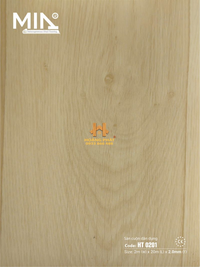 Sàn Vinyl Cuộn Dân Dụng Heterogeneous 2.0mm HT 0201
