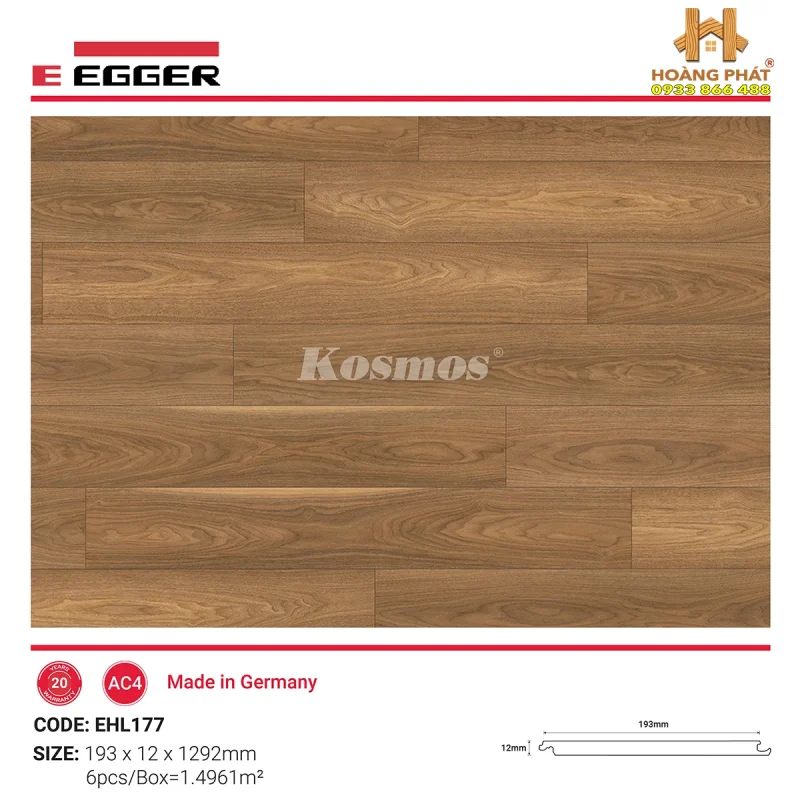 Sàn Gỗ Egger Đức 12mm EHL177