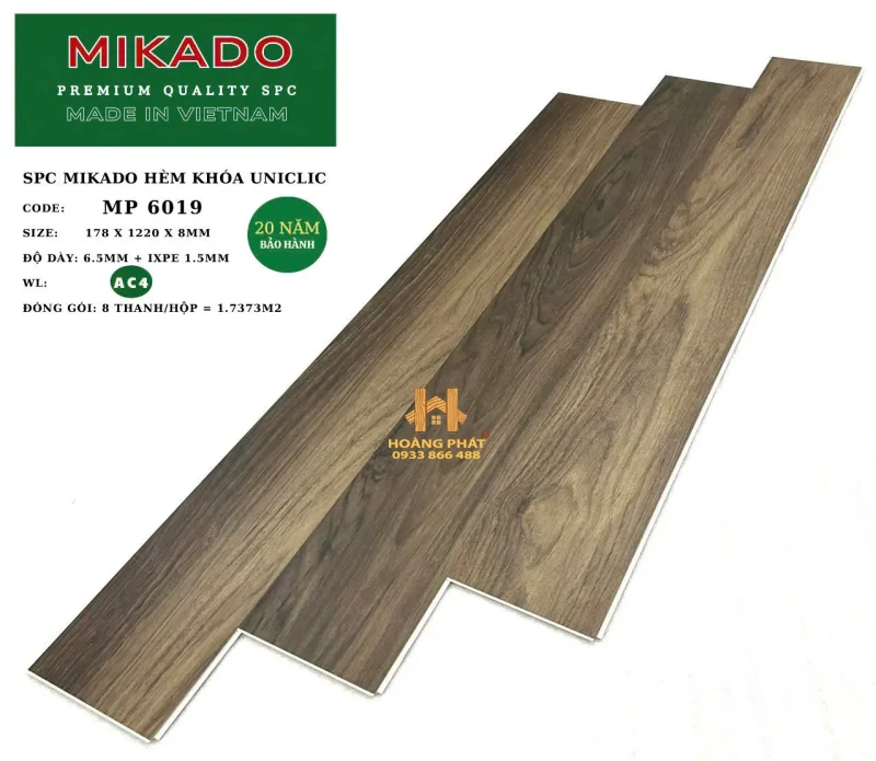 Sàn Nhựa Hèm Khóa Mikado 8mm MP 6019