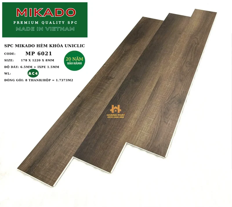 Sàn Nhựa Hèm Khóa Mikado 8mm MP 6021