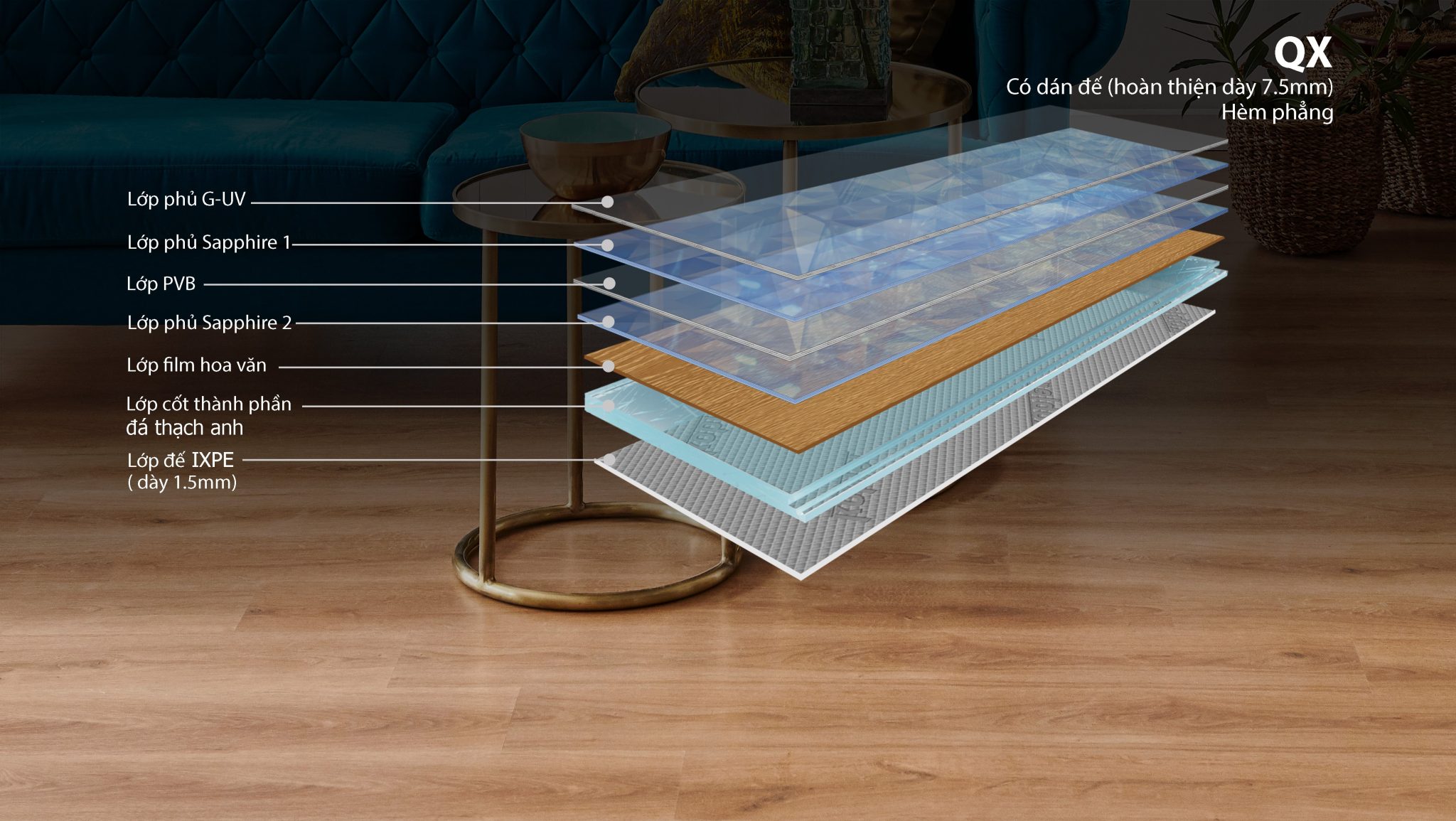 Cấu trúc sàn thạch anh Kobler QX- Quartz Xtreme 2025