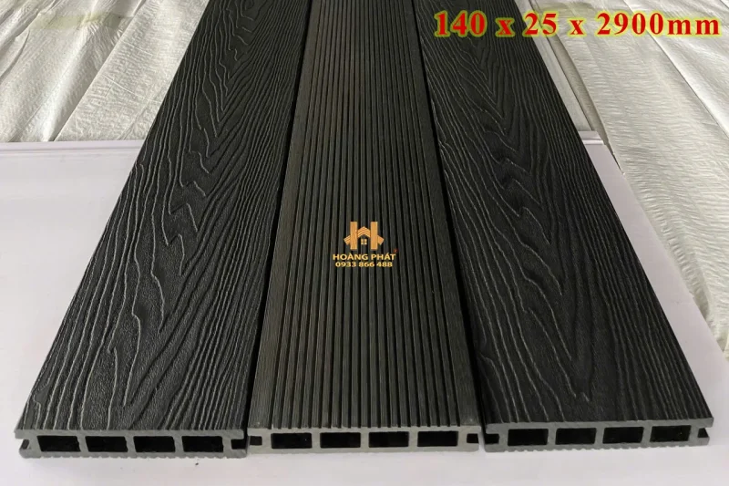 Sàn Gỗ Nhựa Ngoài Trời 3D - Màu Xám Đậm