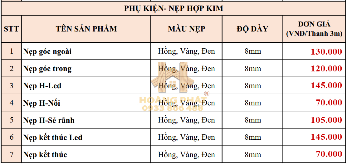 Tấm Ốp Than Tre Cao Cấp Kim Loại Vuông HB100 1 Bảng giá phụ kiện tấm ốp than tre Hobiwood
