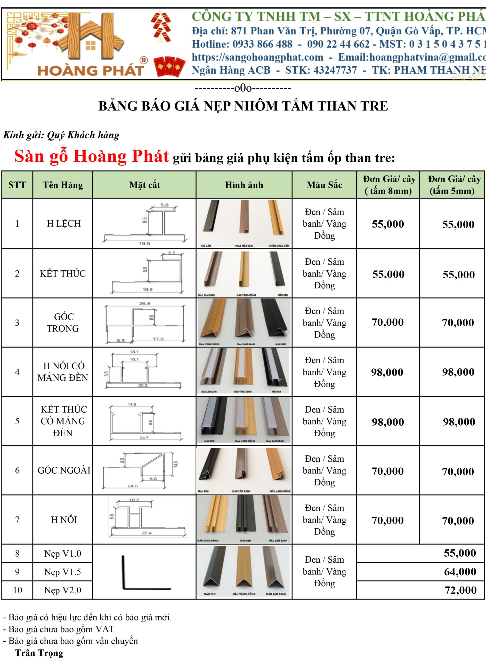 Tấm Ốp Than Tre Vân Đá HP871 1 Bảng giá phụ kiện nẹp nhôm than tre