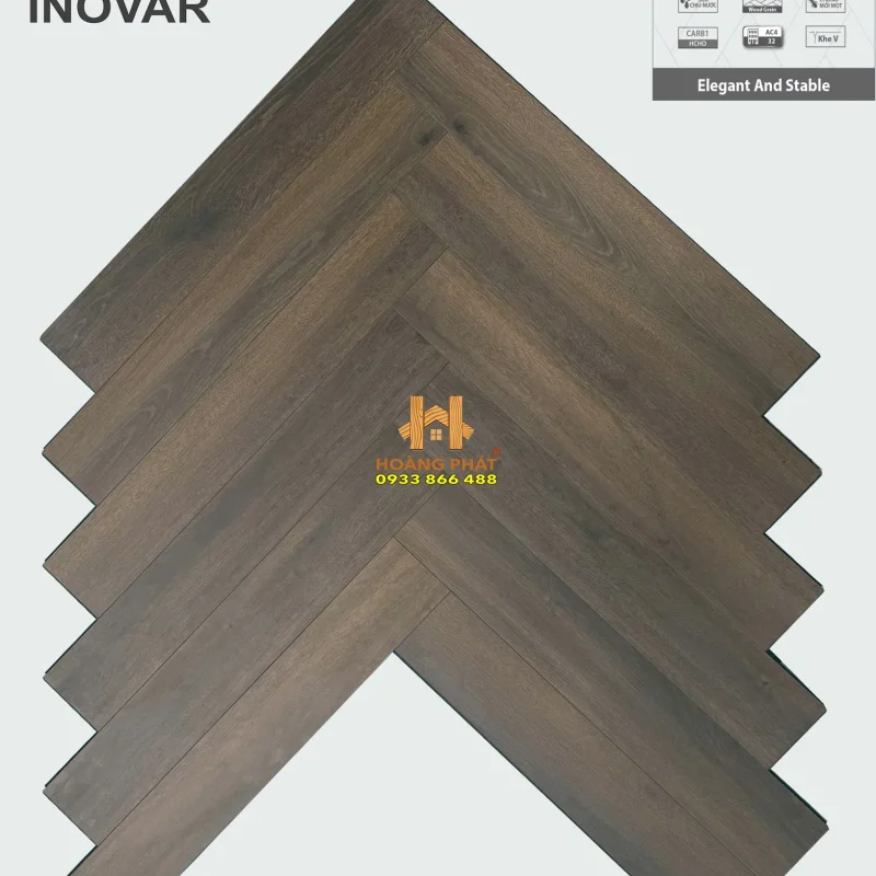 [NEW 2025] Sàn Gỗ Inovar Xương Cá 12mm Avallon Max Pro KBM4223