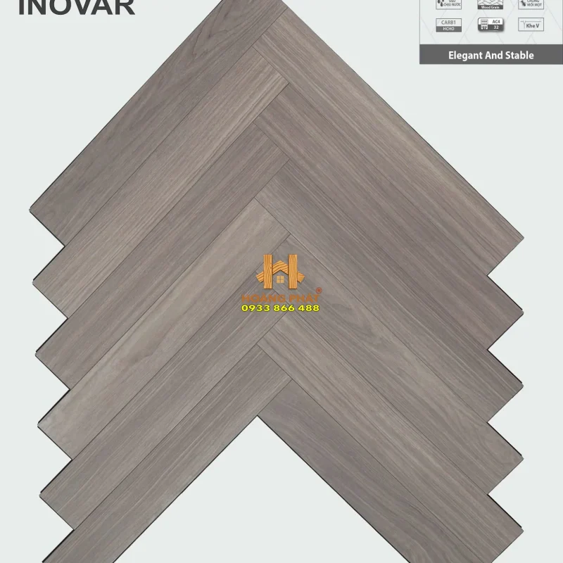 [NEW 2025] Sàn Gỗ Inovar Xương Cá 12mm Avallon Max Pro KBM7245