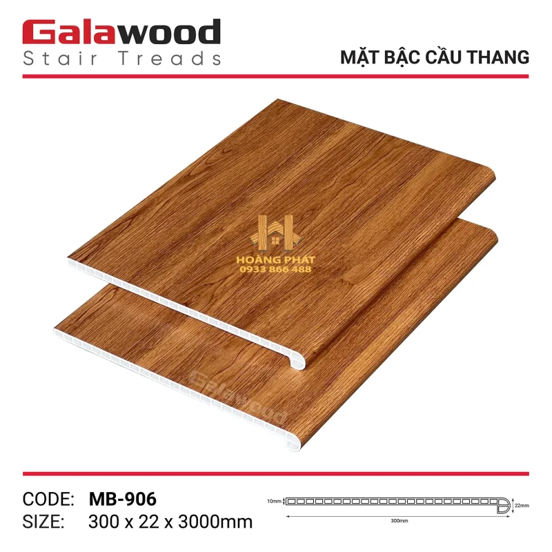 Sàn Nhựa Mặt Bậc Cầu Thang Galawood MB-906