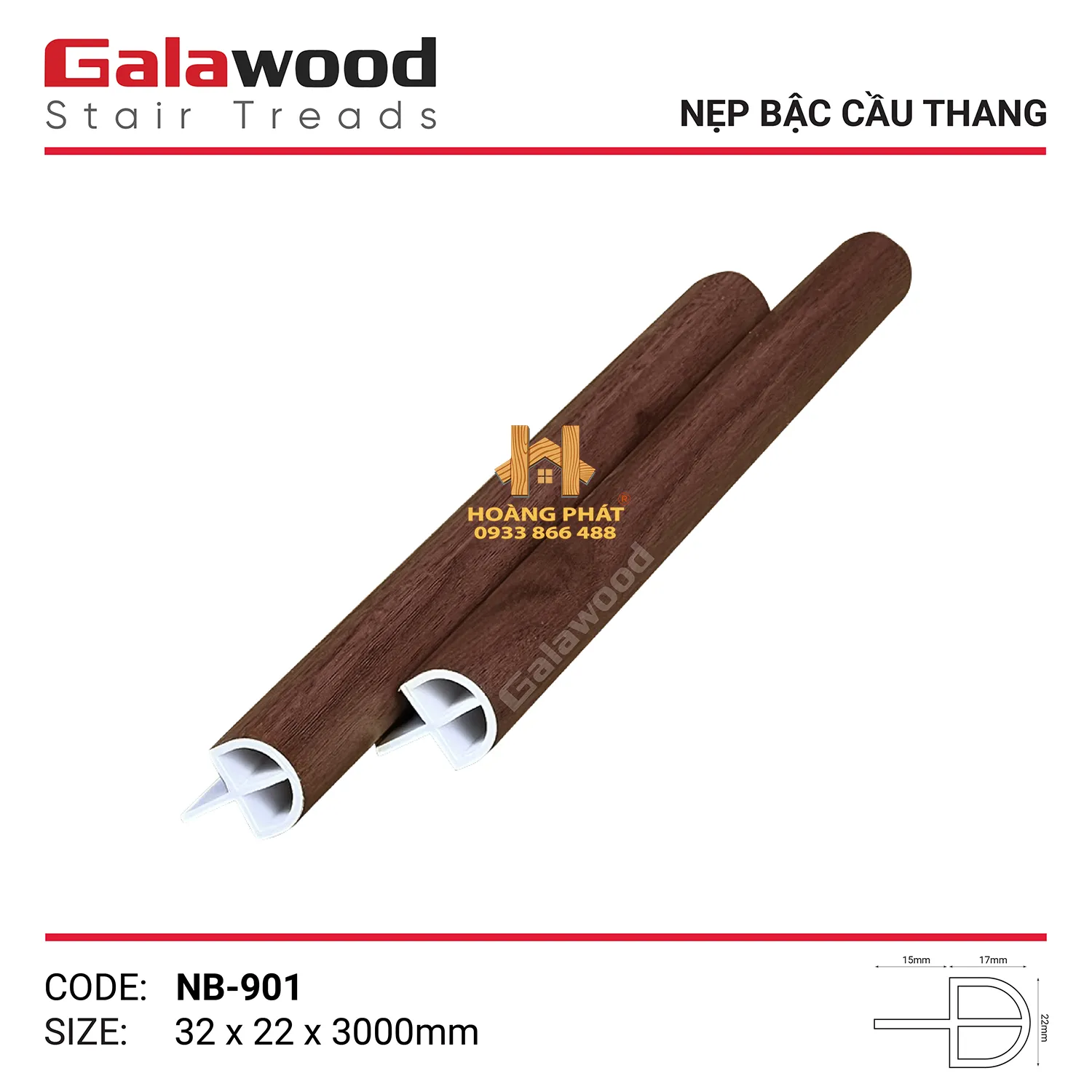 Sàn Nhựa Mặt Bậc Cầu Thang Galawood MB-901