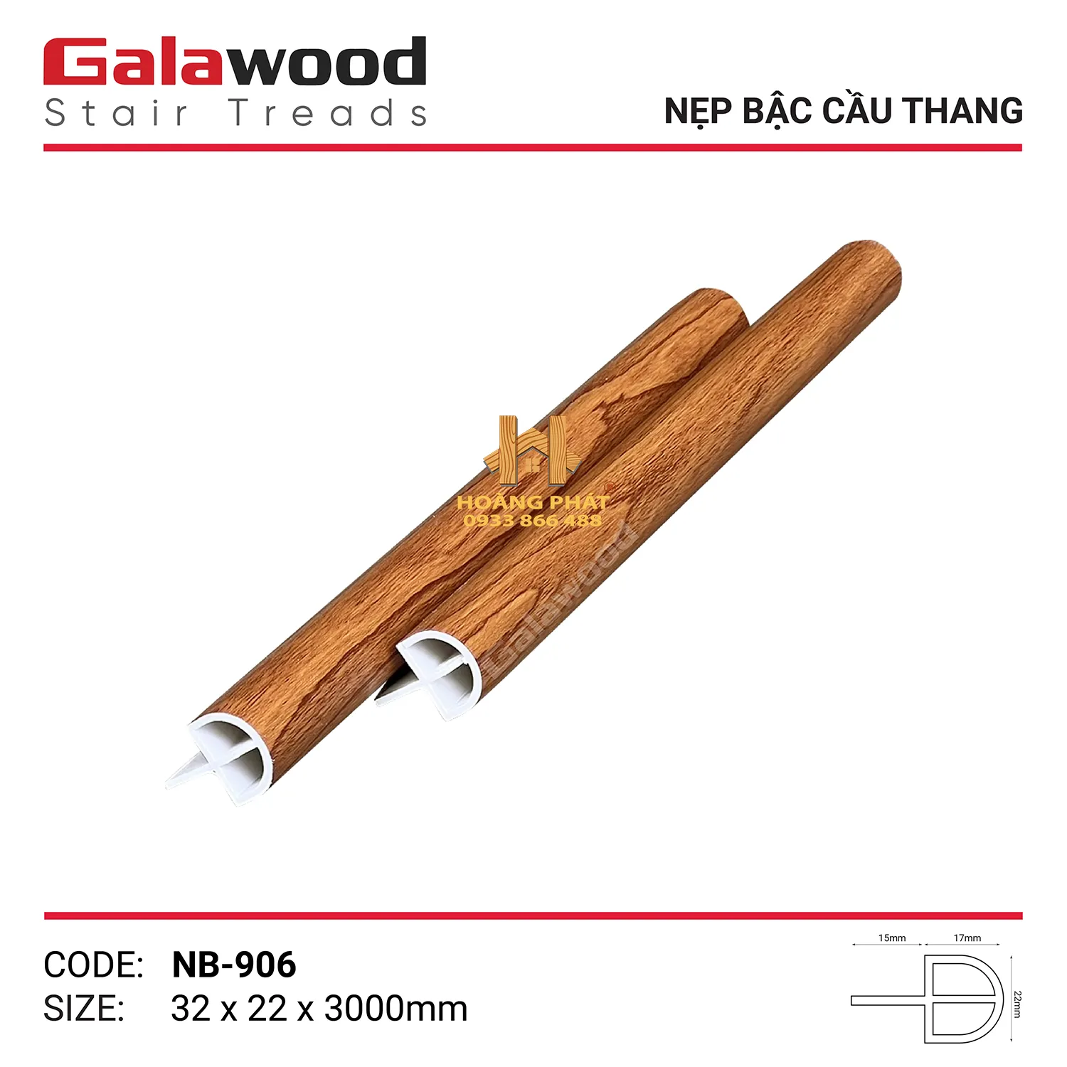 Sàn Nhựa Mặt Bậc Cầu Thang Galawood MB-906 2 Sàn Nhựa Mặt Bậc Cầu Thang Galawood MB-906