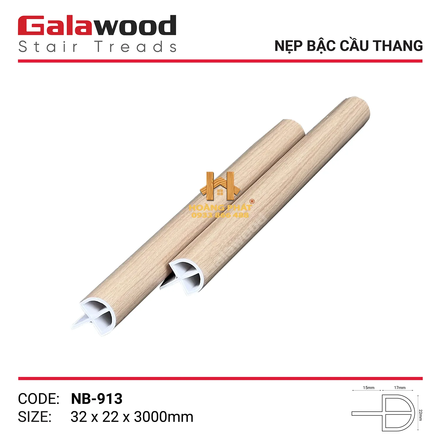 Sàn Nhựa Mặt Bậc Cầu Thang Galawood MB-913 2 Sàn Nhựa Mặt Bậc Cầu Thang Galawood MB-913