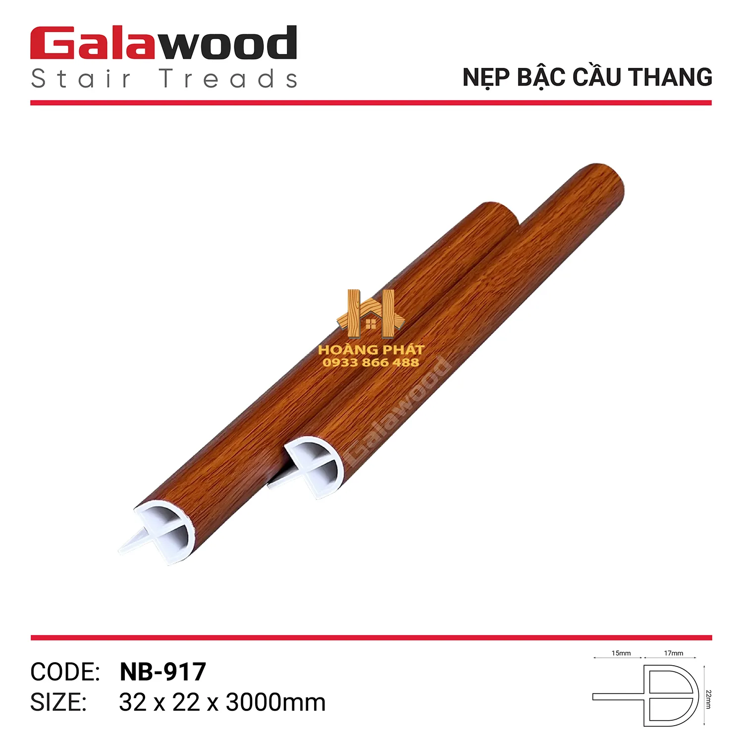 Sàn Nhựa Mặt Bậc Cầu Thang Galawood MB-917 2 Sàn Nhựa Mặt Bậc Cầu Thang Galawood MB-917