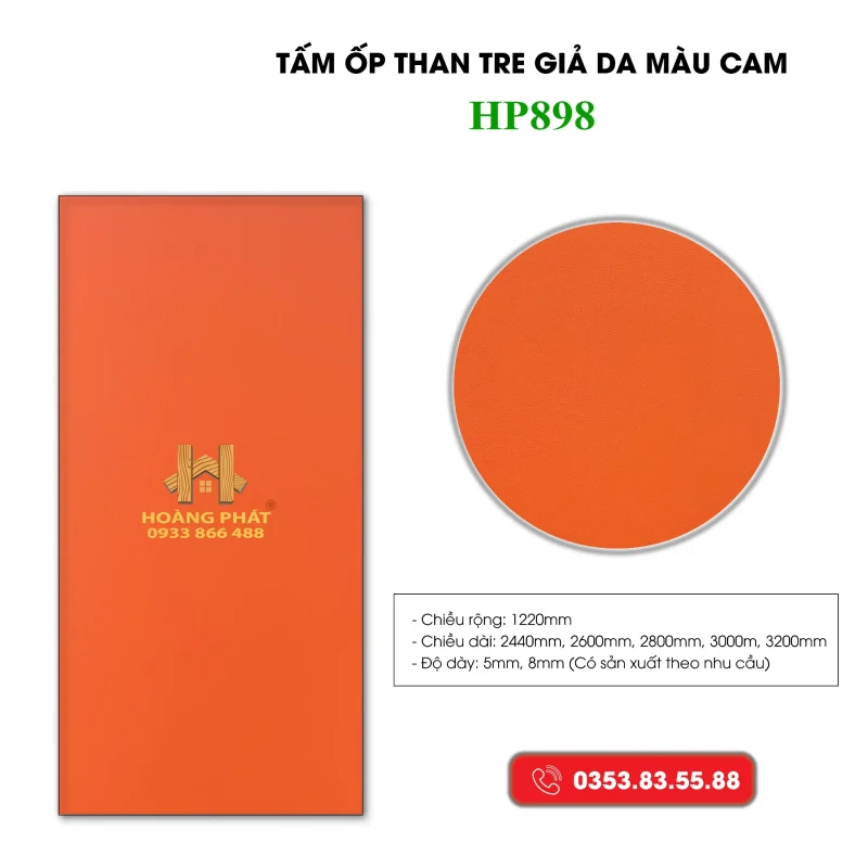 Tấm Ốp Than Tre Vân Giả Da Xanh HP898