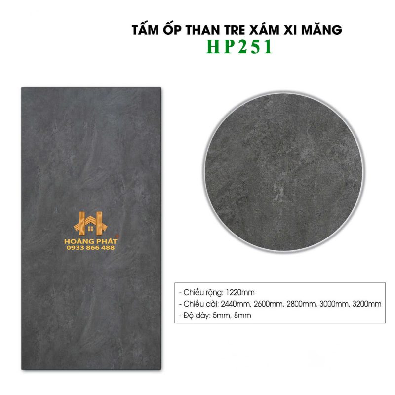 Tấm Ốp Than Tre Vân Bê Tông HP251