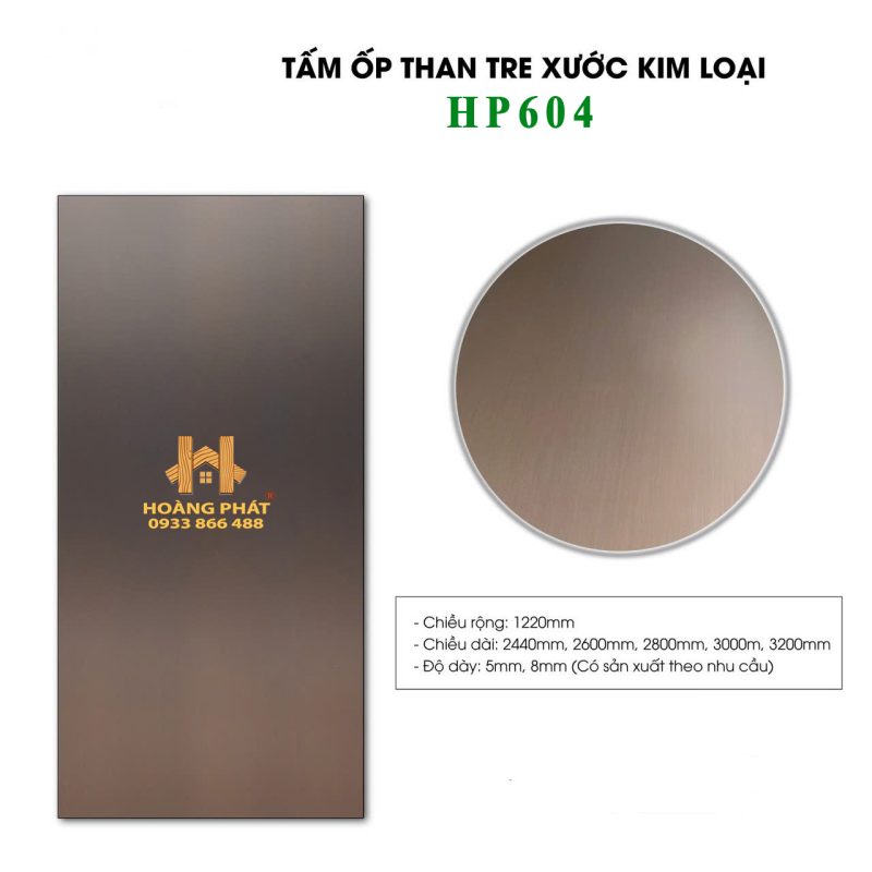 Tấm Ốp Than Tre Kim Loại Xước HP604