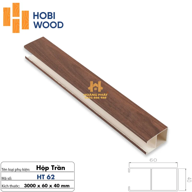 Thanh Lam Hộp Trần 40 x 100 x 3000mm HT62