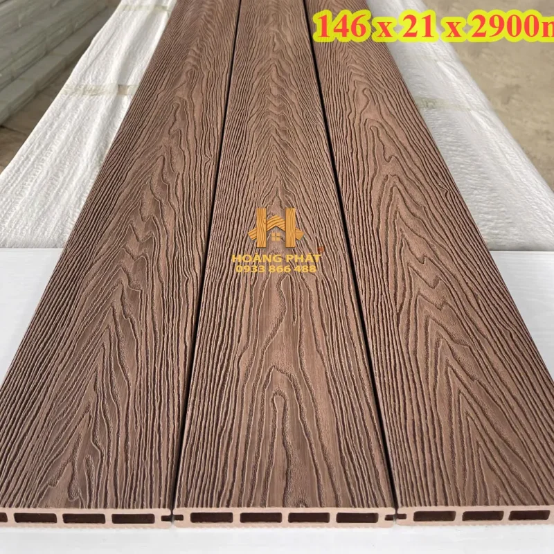 Sàn Gỗ Nhựa Ngoài Trời 3D Màu Coffee