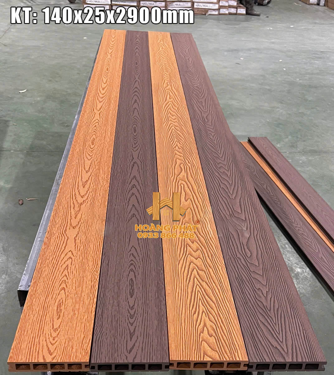 Sàn Gỗ Nhựa Ngoài Trời WPC Lỗ Tròn 2D
