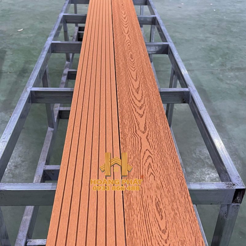 Sàn Gỗ Nhựa Ngoài Trời WPC - Màu Teak - 2D