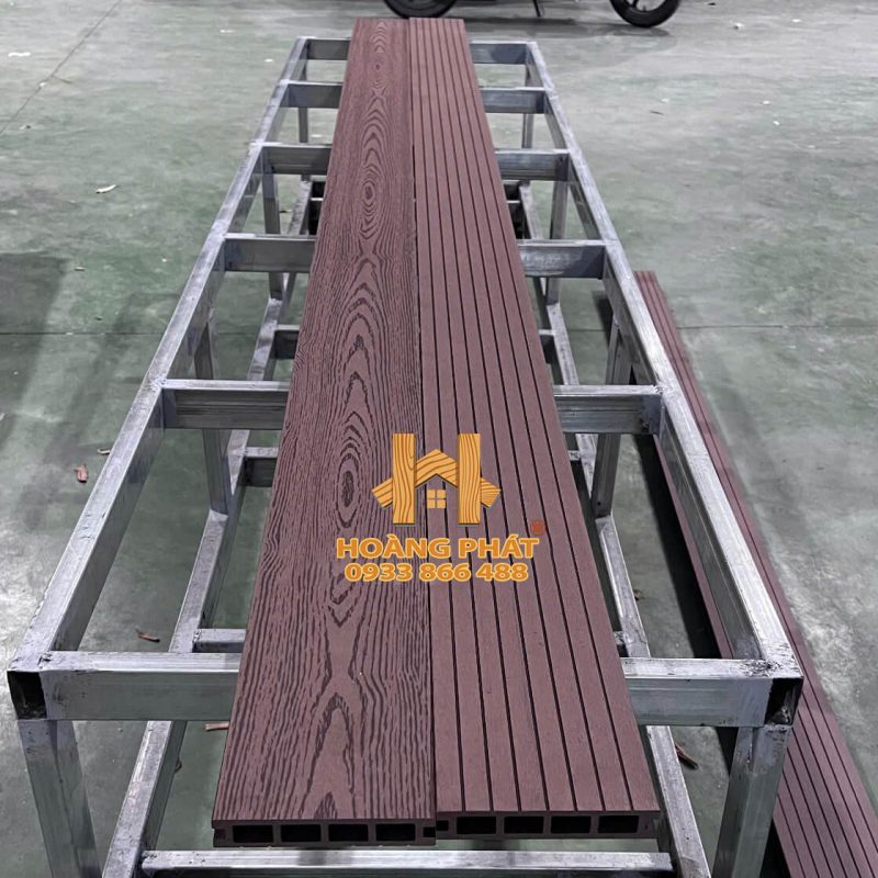 Sàn Gỗ Nhựa Ngoài Trời WPC - Màu Coffee - 2D
