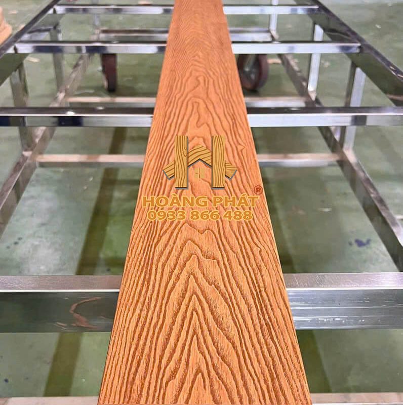 Sàn Gỗ Nhựa Ngoài Trời WPC - Màu Teak - 3D
