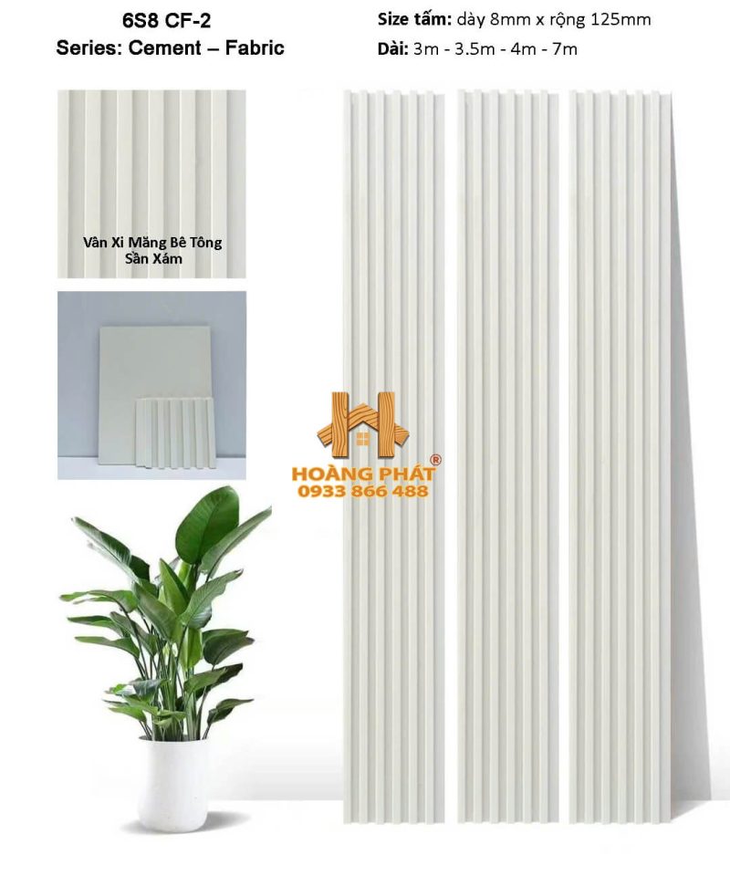Tấm Ốp Lam Sóng & Than Tre Đồng Bộ 6S8 CF2