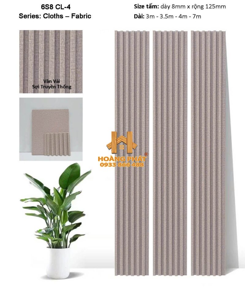 Tấm Ốp Lam Sóng & Than Tre Đồng Bộ 6S8 CL4