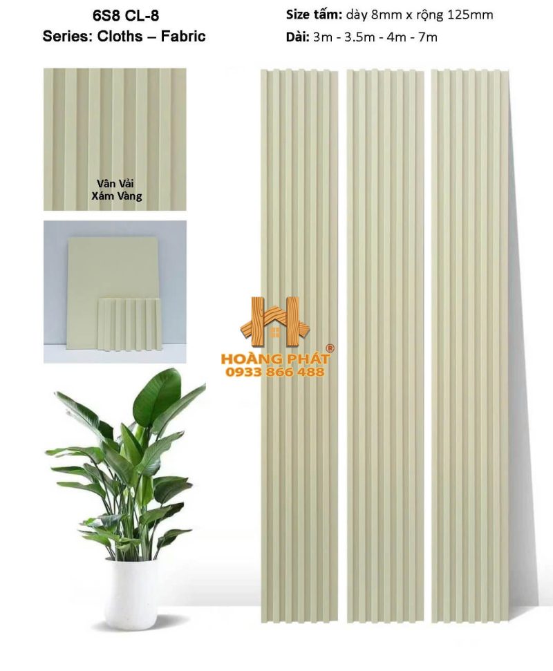 Tấm Ốp Lam Sóng & Than Tre Đồng Bộ 6S8 CL8