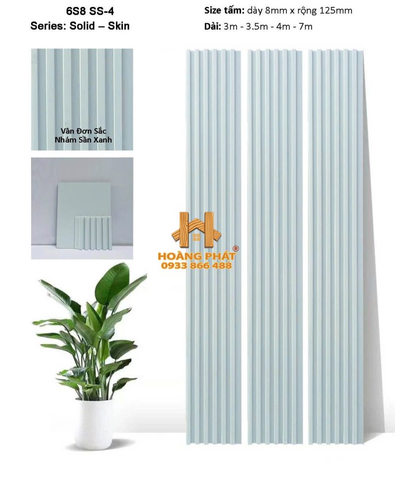Tấm Ốp Lam Sóng & Than Tre Đồng Bộ 6S8 SS4