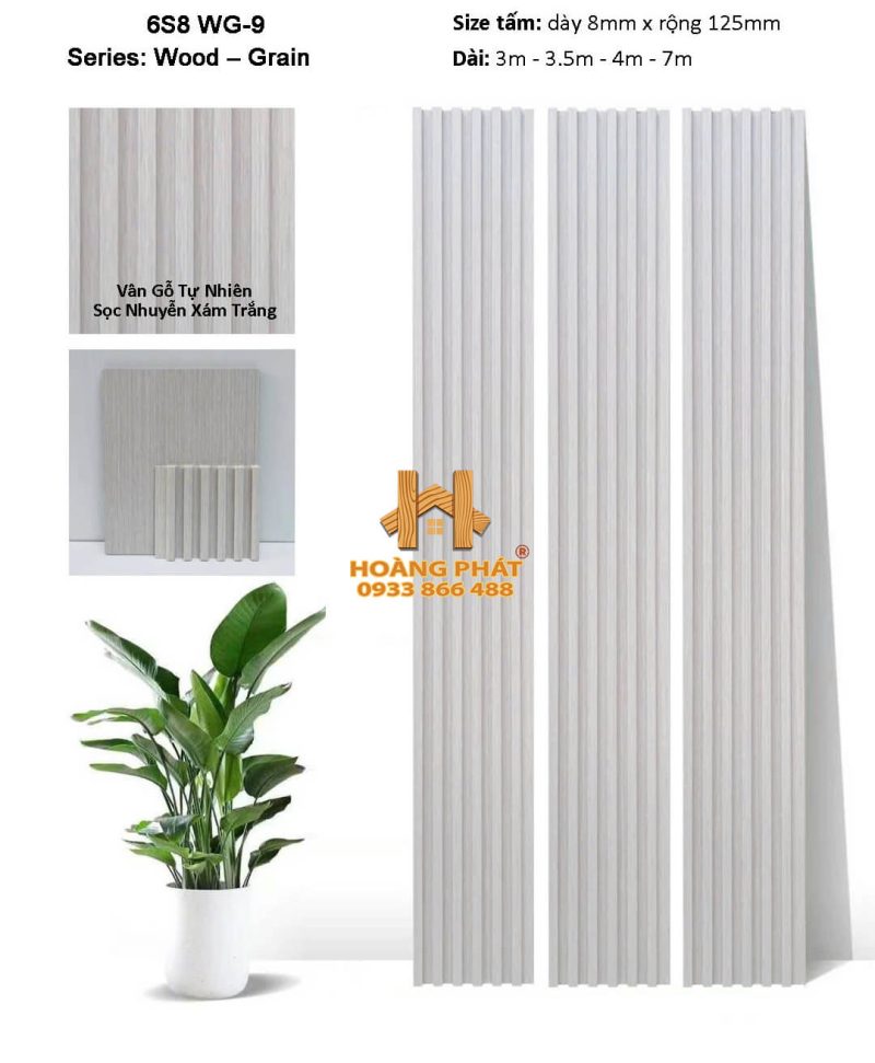 Tấm Ốp Lam Sóng & Than Tre Đồng Bộ 6S8 WG9
