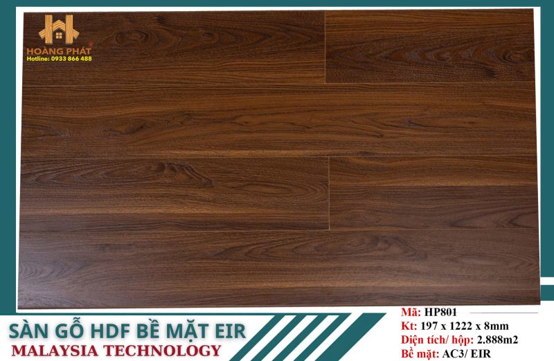 Xã Kho Sàn Gỗ HDF Bề Mặt EIR HP801