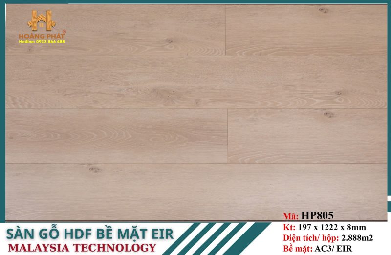 Xã Kho Sàn Gỗ HDF Bề Mặt EIR HP805