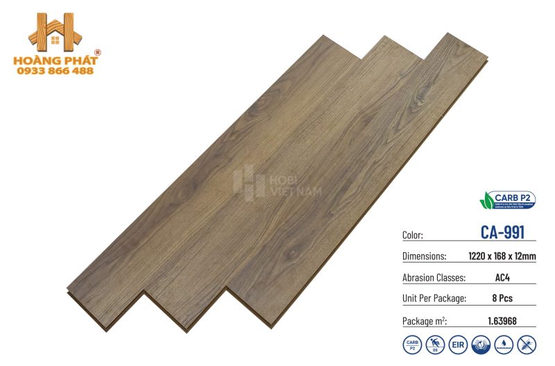 Sàn Gỗ Hobi Carb 12mm CA991