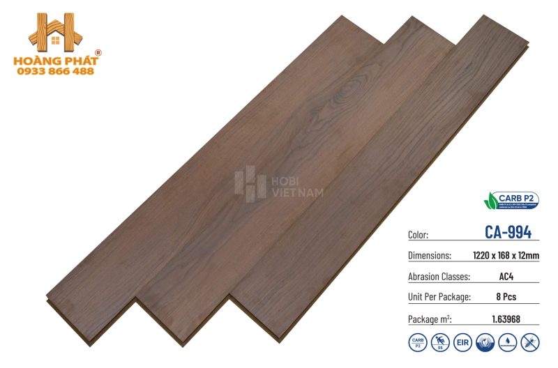 Sàn Gỗ Hobi Carb 12mm CA994