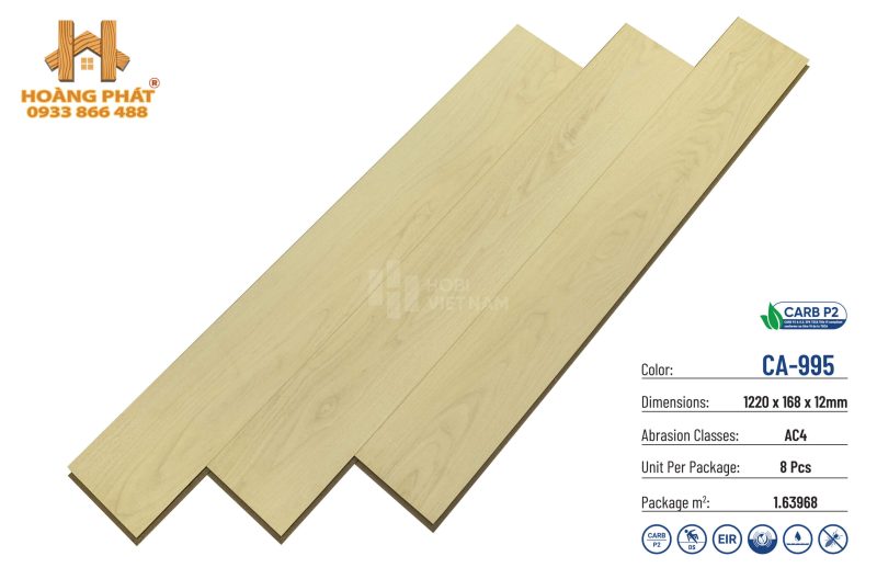 Sàn Gỗ Hobi Carb 12mm CA995