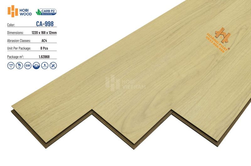 Sàn Gỗ Hobi Carb 12mm CA998