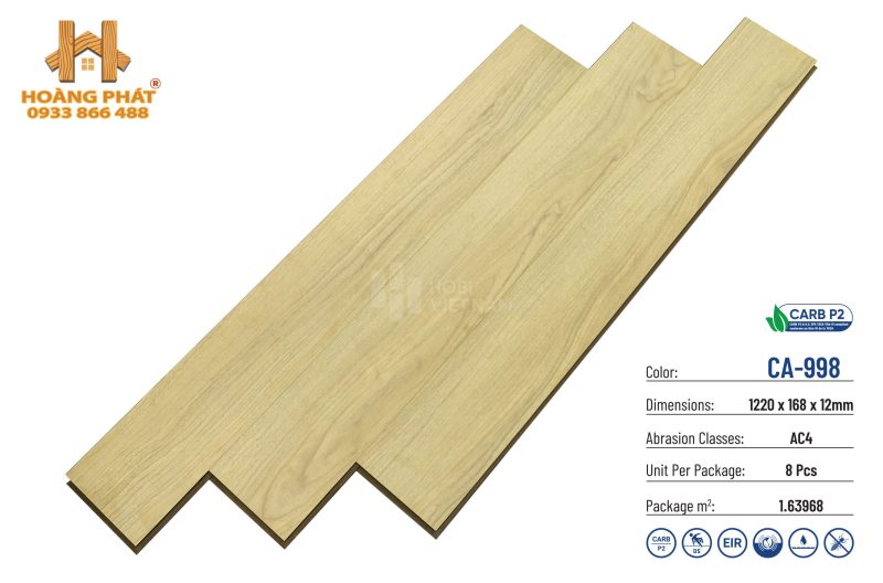 Sàn Gỗ Hobi Carb 12mm CA998