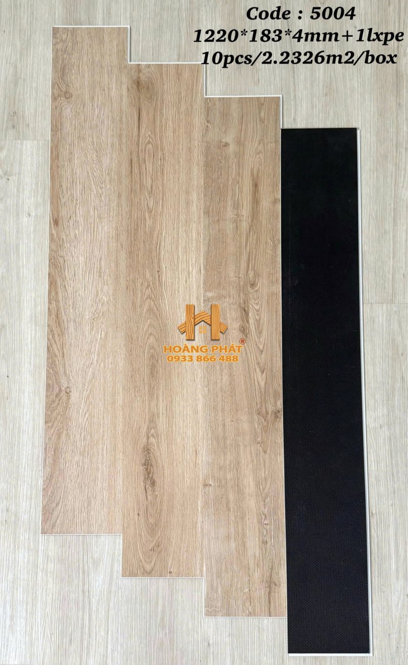 Sàn Nhựa Hèm Khóa Ms FLoor Đế Cao Su 4mm 5004