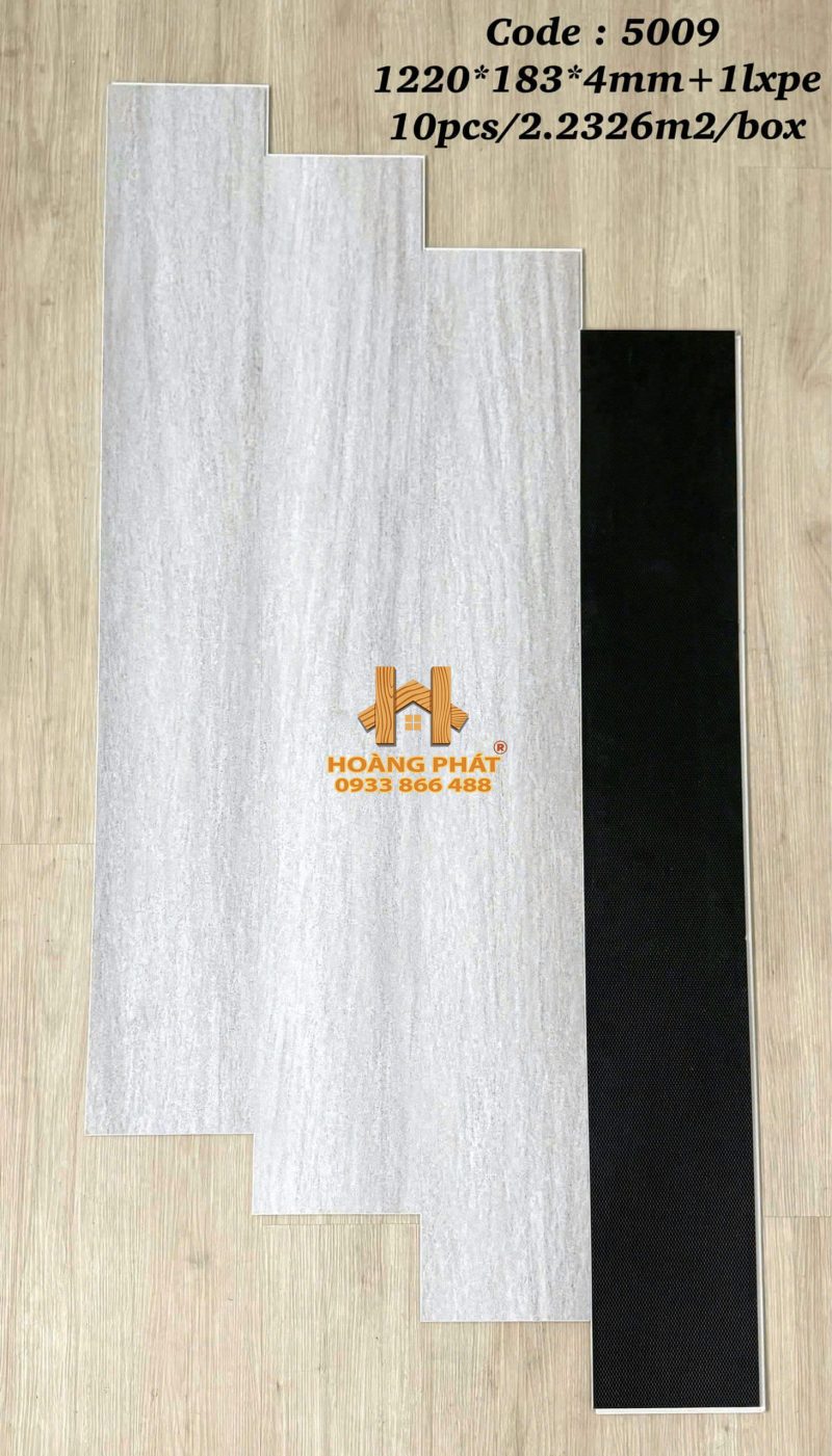 Sàn Nhựa Hèm Khóa Ms FLoor Đế Cao Su 4mm 5009