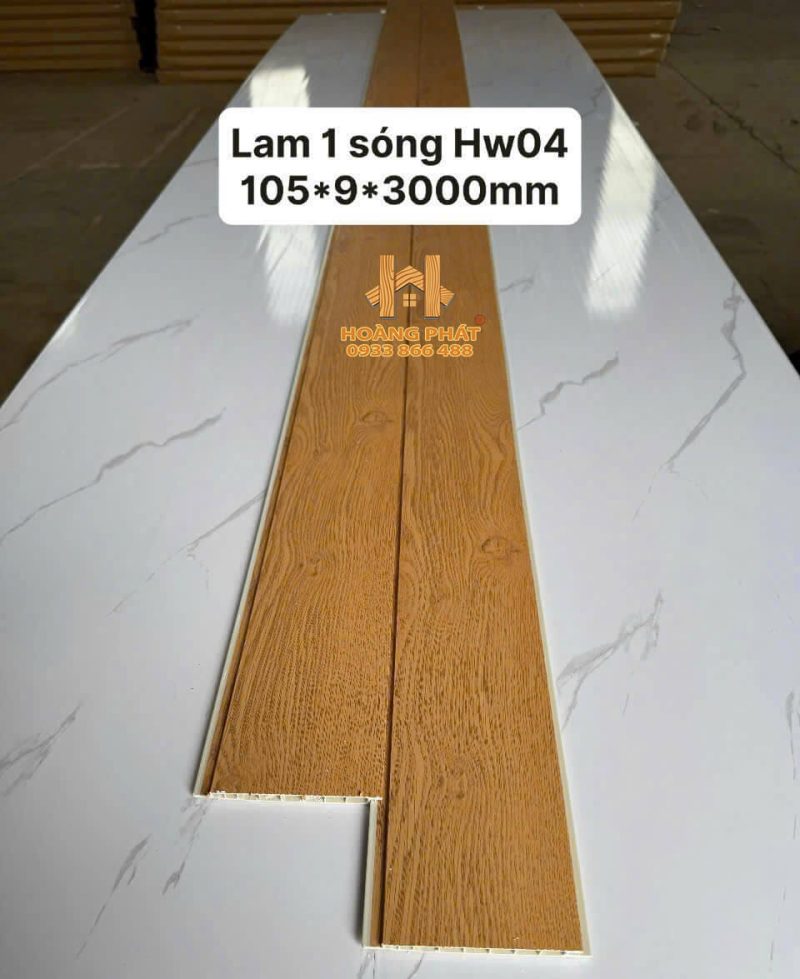 [New 2025] Tấm Ốp Lam 1 Sóng Ốp Trần Trong Nhà HW04