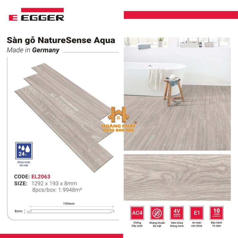 Sàn Gỗ Egger NatureSense Aqua 8mm EL2063