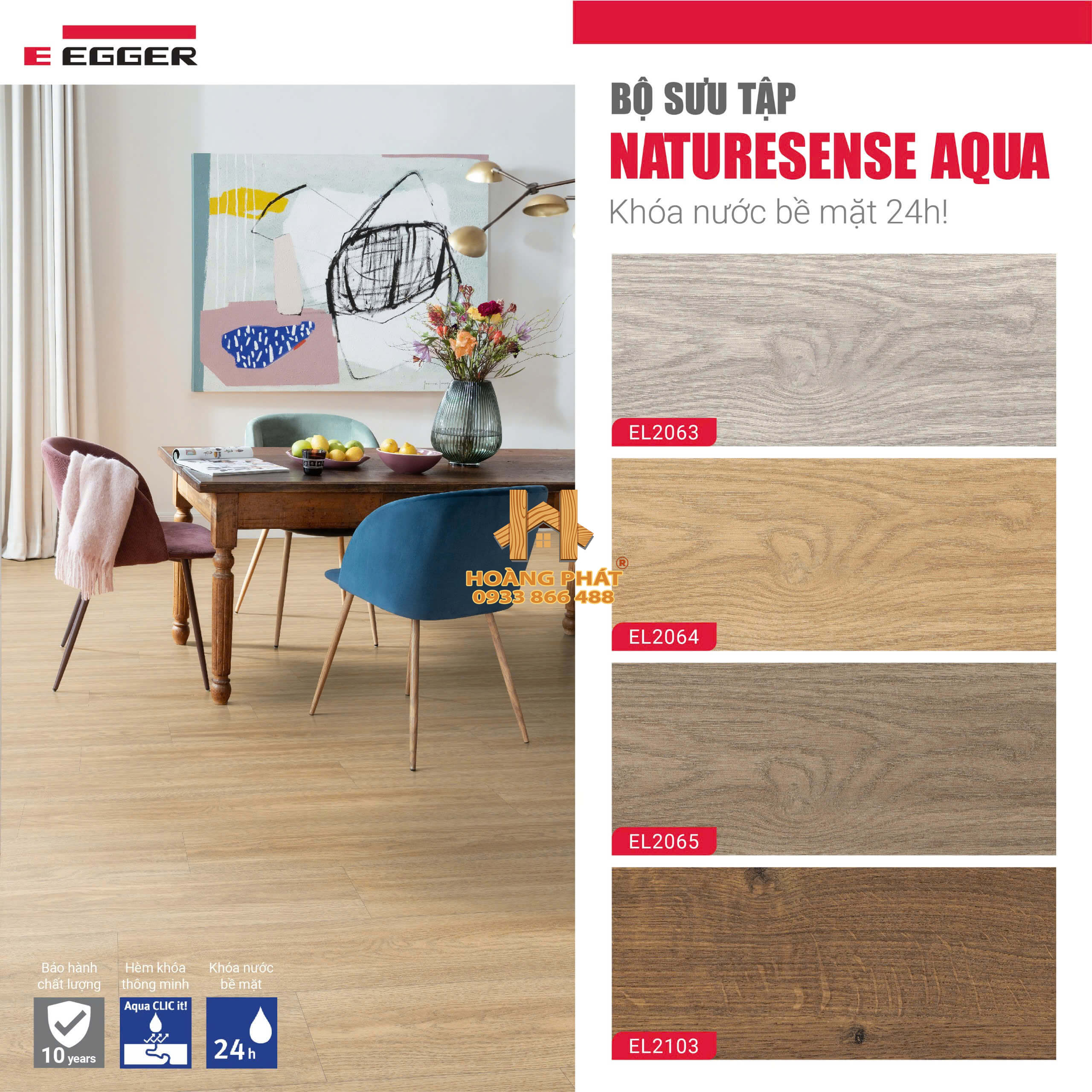 Sàn Gỗ Egger NatureSense Aqua 8mm 