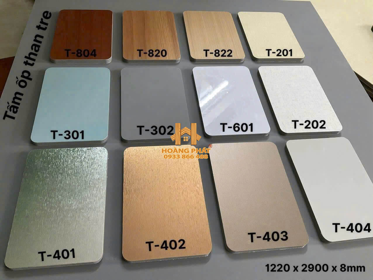 Tấm Ốp Than Tre TGI Vân Đá Hoa Cương T-502 1 BST mã màu tấm ốp than tre TGI