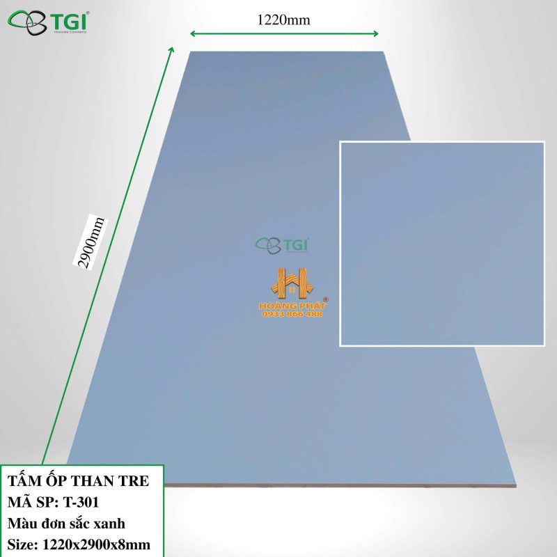 Tấm Ốp Than Tre TGI Màu Đơn Sắc T-301