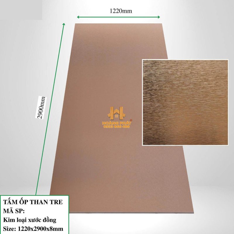 Tấm Ốp Than Tre TGI Kim Loại Xước Đồng T-402