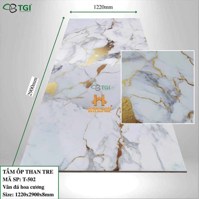 Tấm Ốp Than Tre TGI Vân Đá Hoa Cương T-502
