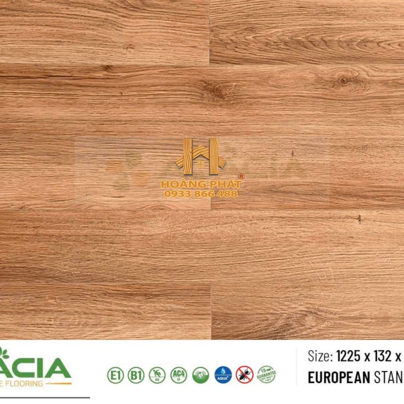 Sàn Gỗ Acacia 8mm Cốt Đen A201