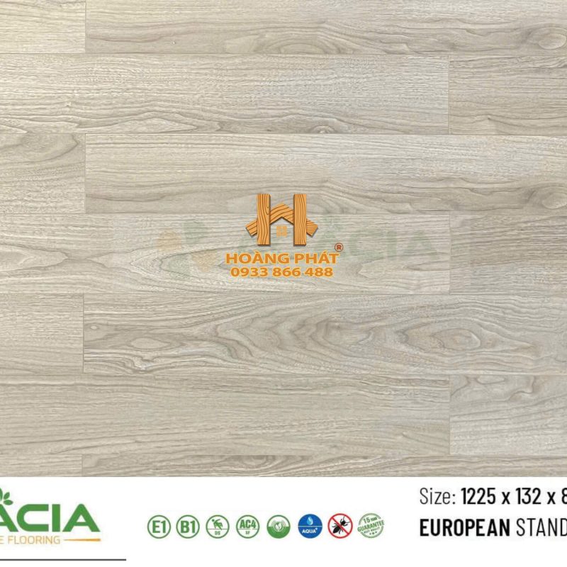Sàn Gỗ Acacia 8mm Cốt Đen A202