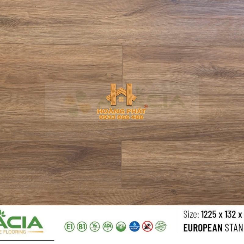 Sàn Gỗ Acacia 8mm Cốt Đen A203