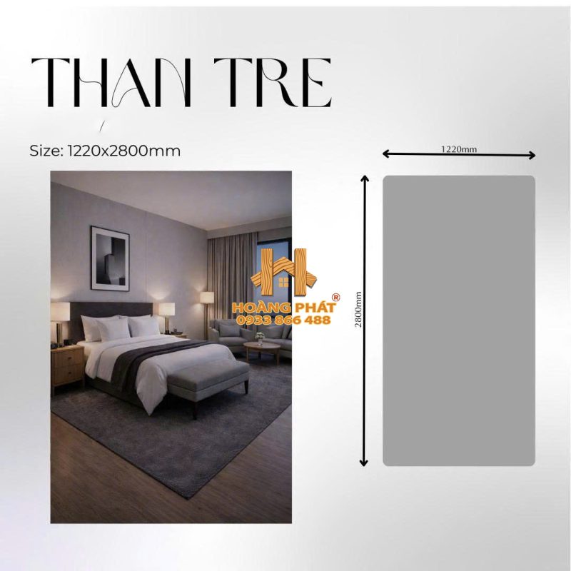 Tấm Ốp Than Tre Đơn Sắc Mịn HP806F