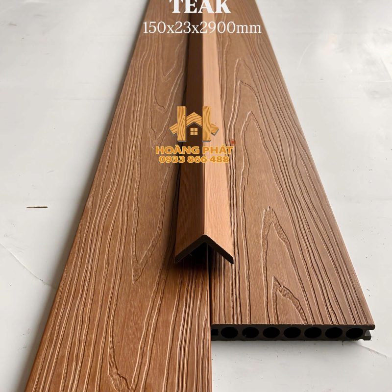 [NEW 2026] Sàn Gỗ Nhựa Ngoài Trời Asa Lỗ Tròn Màu Teak